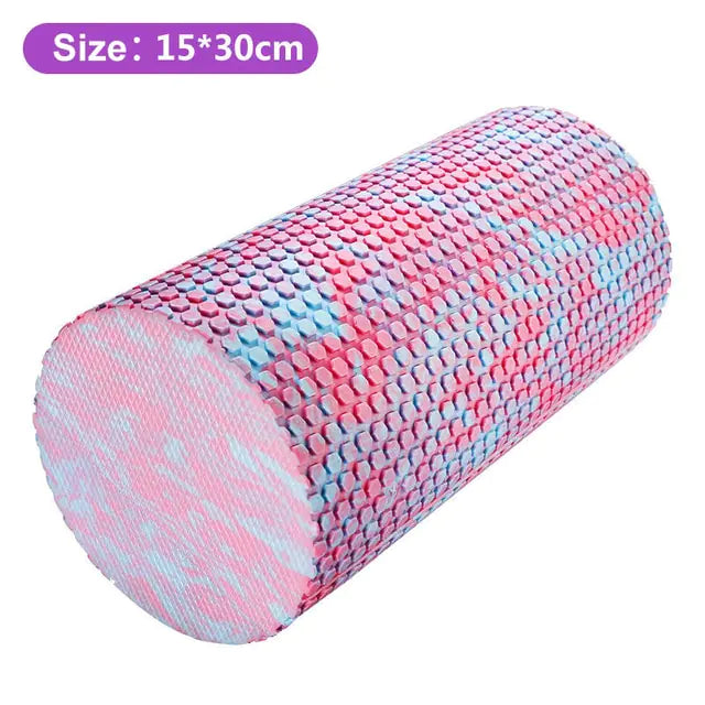 Iridescent Cloud Yoga Foam Roller, 30/45cm, High-Density for Pilates, Gym, and Body Massage