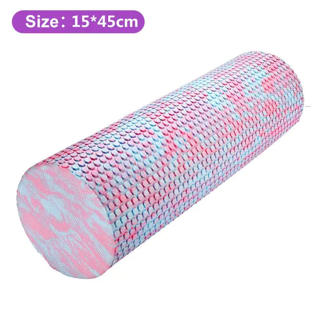 Iridescent Cloud Yoga Foam Roller, 30/45cm, High-Density for Pilates, Gym, and Body Massage